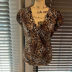 Worthington animal print t-shirt.